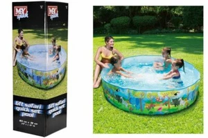 M.Y Splash 6ft LARGE Weatherproof Kids Outdoor Snap Set Swimming Paddling Pool - Picture 1 of 1