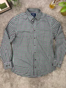 Charles Tyrwhitt Shirt Plaid Check M Slim Long Sleeve Countryside Non Iron Green - Picture 1 of 10