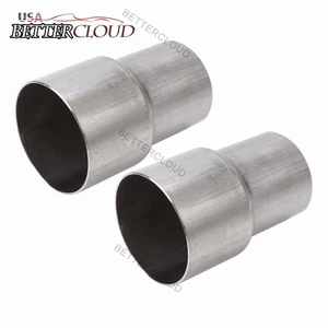 2pcs 2 ID to 2.5" 2 1/2 ID Exhaust Pipe to Pipe Adapter Reducer Connector - Picture 1 of 7