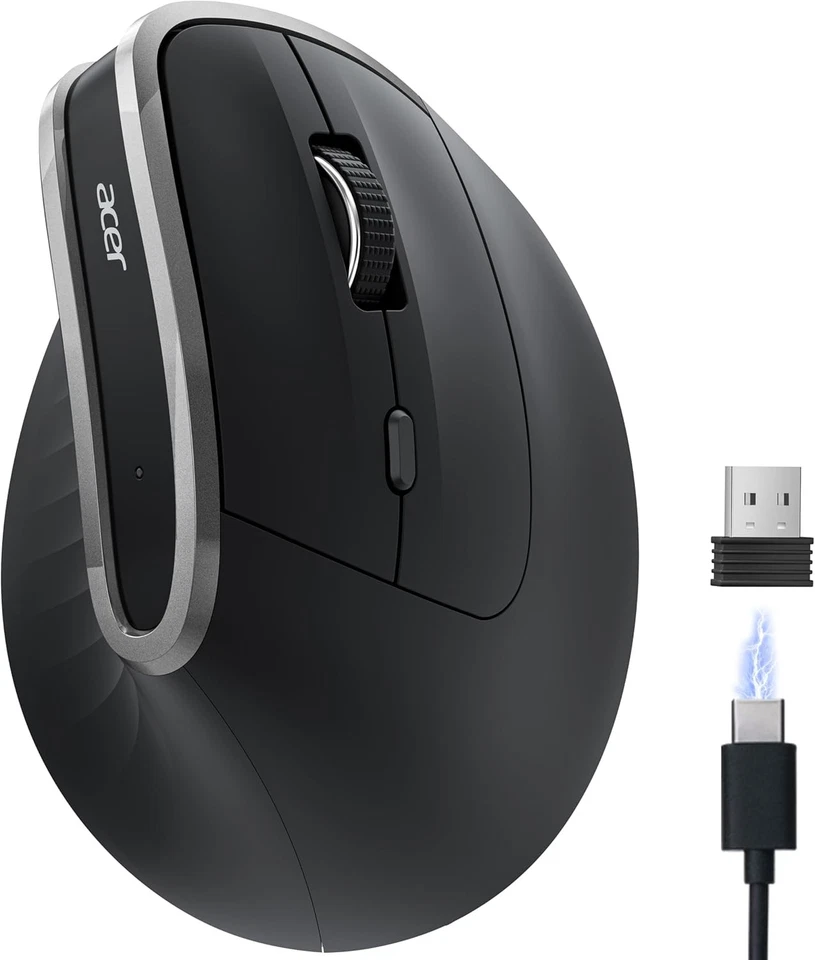 acer Ergonomic Wireless Mouse, Vertical Computer Mouse for Office,...  - Image 1 of 4