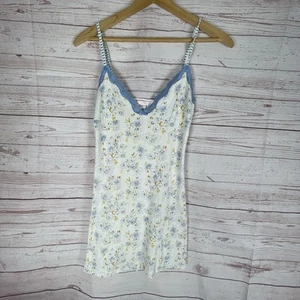 Vintage 90’s Victoria Secret Slip Dress Nightie Sz S Floral Dainty Lace Boho - Picture 1 of 7