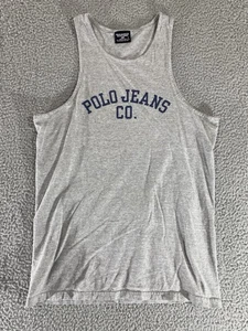 Ralph Lauren Hemd Herren mittelgrau Tank Top sportlich USA Vintage 90s Polo Jeans - Bild 1 von 9