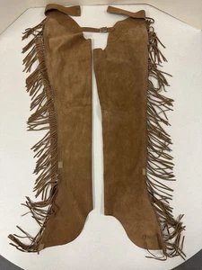 Neu hellbraun Whitman Show Bootcut Chaps Fransen verstellbare Taille 32 Medium Concho hinten - Bild 1 von 16