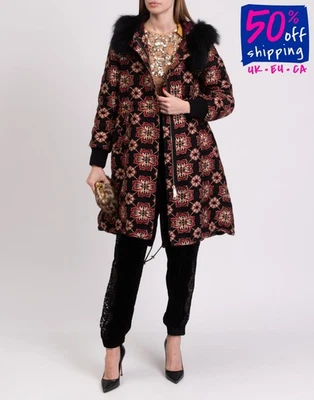 RRP €390 NORA BARTH ICONIC Woven Parka Coat US4 UK8 IT40 S Wool Blend Hooded - Image 1 of 4