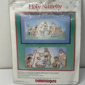 Dimensions Embroidery Kit Holy Nativity Family Crewel Religious Christmas Powell - Picture 1 of 6