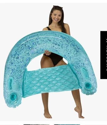 Nuevo En Caja Brillo Aqua Sun Chair Flotador Azul Piscina Caramelo - Envío Gratis Foto 1 de 4