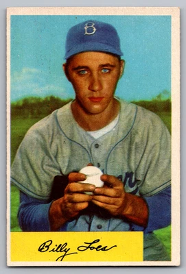 Bowman #42 1954 Billy Loes Brooklyn Dodgers Foto 1 de 3