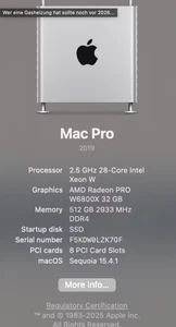 Apple Mac Pro 2019 7.1 28-Core 512 GB RAM 2TB SSD - Bild 1 von 7