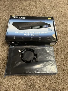 TRENDnet TPE-5028WS 28-portowy gigabitowy przełącznik Websmart PoE+ Open Box - Zdjęcie 1 z 2