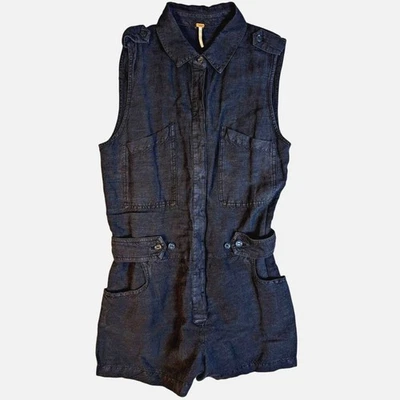 Mameluco Young Fabulous & Broke (YFB) azul oscuro medianoche talla S mameluco sin mangas Foto 1 de 4