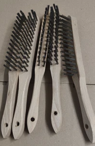 5 Drahtbürsten , Drahtbürste , Stahldrahtbürste 2 Reihig - Bild 1 von 3