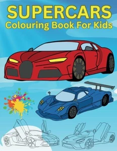 Supercars Colouring Book For Kids: 46 Stunning Illustrations of High-Performance - Picture 1 of 2