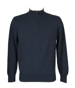 Herren Pullover Shirt Langarm Lupen Half Zip Baumwolle und Kaschmir SPINNE SPORT - Bild 1 von 5