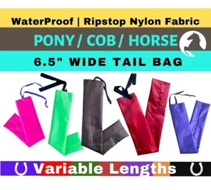 6.5" Standard Wide | Tail Saver Bag | Horse Cob PonyTail Sack | Equestrian Aid - Picture 1 of 8