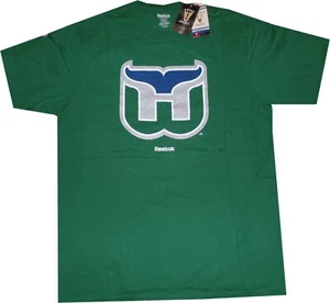 Hartford Whalers Throwback Logo Reebok Throwback Kelly grün Shirt neu Etikett - Bild 1 von 3