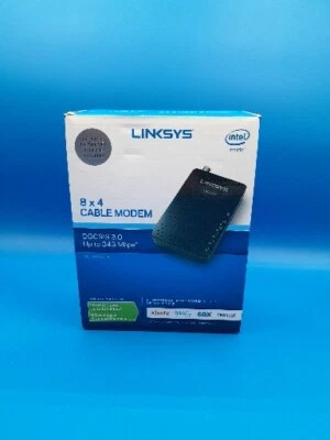 Linksys DOCSIS 3.0 CM3008 Cable Modem with Original Box & Instructions - Image 1 of 2