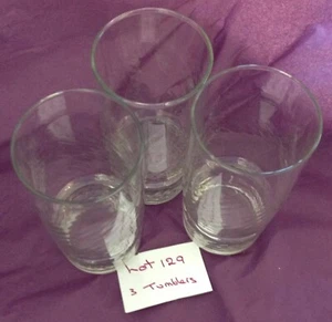 3 Heavy Tumblers Glasses - Picture 1 of 2
