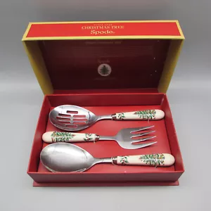 Juego de 3 cubiertos de árbol de Navidad Spode China - Imagen 1 de 3