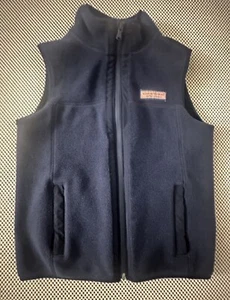 VINEYARD VINES Fleece Vest Youth Kids Size M 12-14 Full Zip Logo Boys Girls Blue - Picture 1 of 13
