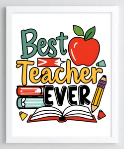 Lehrer Wandbild Kunstdruck, Lehrer Wertschätzung Kunstdruck, Wandkunstdruck #33 - Bild 1 von 2