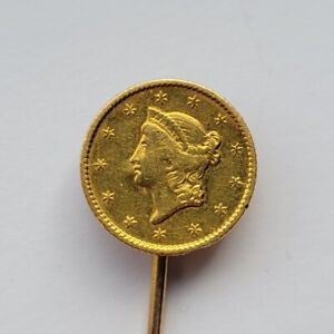 1 United States Gold Dollar 1853 gold coin