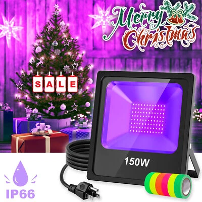 150W LED UV Black Light Bar Xmas Party Stage DJ Lamp Club Night Floodlight IP66 - Image 1 of 4