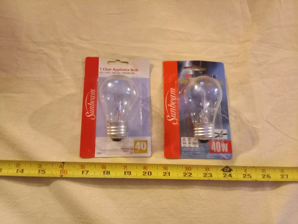 Sunbeam Clear Appliance Bulb 40 Watt E26 Oven Refrigerator Microwave 14037 40w