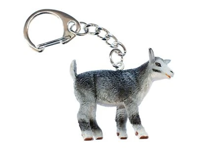 Llavero de cabra encanto miniblings niños mascotas zoológico granja gris Foto 1 de 4