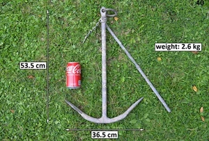 altes Vintage Eisen Boot Fischer Anker 53,5 cm / 2,6 kg - PORTOFREI - Bild 1 von 6