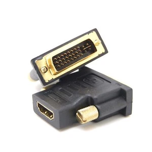 DVI-I Male Dual Link Plug to HDMI Female Converter Socket Adapter For HDTV - Picture 1 of 4