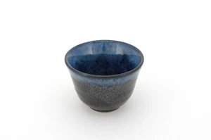 Blau glasierte japanische Teetassen (Senchawan) | Handarbeit & bemalt in Japan | 140ml - Bild 1 von 16