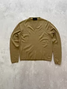 Prada Milano Wool Mustard Vintage Sweater Men's 48 - Picture 1 of 17