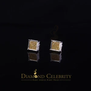 0.15ct Diamond Stud Earrings For Women 925 Sterling White Silver Stud For Men - Picture 1 of 12