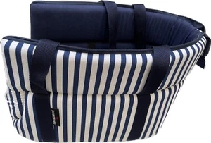 Trasportino a borsa Agata HomerDog. Cotone,righe bianche e blu. - Foto 1 di 4
