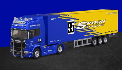 1: 64 Spoon series container transport vehicle model collection ornament - Image 1 of 2