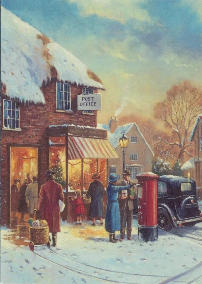 Royal Mail Post Office  1930s  Nostalgic Traditional Christmas Xmas Card - Image 1 of 1