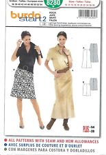 Burda 8280 Misses Skirt 2 Lengths Slim Fit Plus Sz 10-28 Sewing Pattern