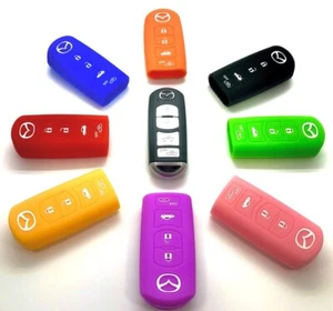 Silicone Case For MAZDA 3 4 BUTTON Smart Key Fob Remote MX 5, 3, 6 CX 35 7 9 - Picture 1 of 15