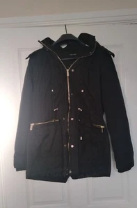 Ladies Black Parka Coat from New Look. Size 10 - Picture 1 of 5