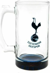 TOTTENHAM PINT TANKARD STEIN GLASS 15 CM TALL NEW DESIGN GIFT OFFICIAL LICENSED - Picture 1 of 3