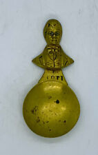 Vintage Walter Scott Collectible Brass 3.5”  Tea Salt Caddy Scoop Figure Spoon