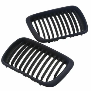 Matte Black Front Hood Kidney Grill Grille Trim For BMW 3 Series E36 M3 97-99 - Picture 1 of 5