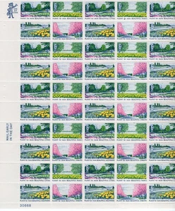1969 6 cent Beautification full Sheet of 50, Scott #1365-1368, Mint NH - Picture 1 of 1