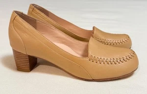 Tan, Leather Taryn Rose JOY NWOB Block Comfort Pump size 6 1/2 M; 2" Heel - Picture 1 of 21