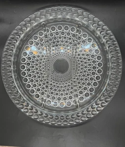 Vintage Thousand Eyes GETEILTES Glas RELISH DISH Platte klar SCHARNIER Blase 11" - Bild 1 von 14