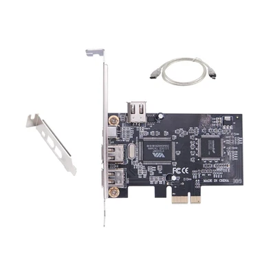 PCIE FireWire Card, PCI Ex1 to External IEEE 1394 Adapter Controller 4 Ports - Image 1 of 4