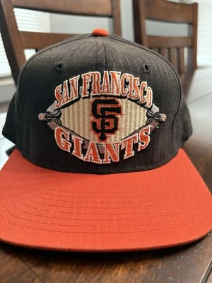 Vintage 90’s San Francisco Giants SnapBack Hat Rare Pin Stripes By Starter - Image 1 of 3