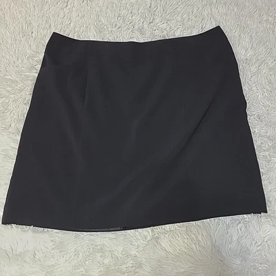 Falda recta lápiz elástica con bolsillos negros Roz & Ali talla 22 para mujer Foto 1 de 4