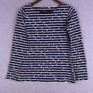 Boden camicia donna 6 righe davanti al resto manica lunga pois maglia preppy - Foto 1 di 13
