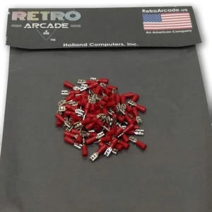 100Pc Female Spade Insulated Connectors Crimp Electrical Wire Terminal 22-18 AWG - Picture 1 of 1